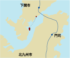 下関市のイラスト地図